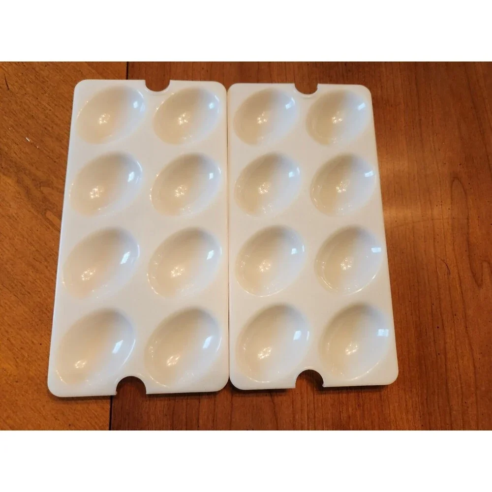 Vintage Tupperware ~ Deviled Egg Tray ~ Keeper Container ~ Beige Color 723-3